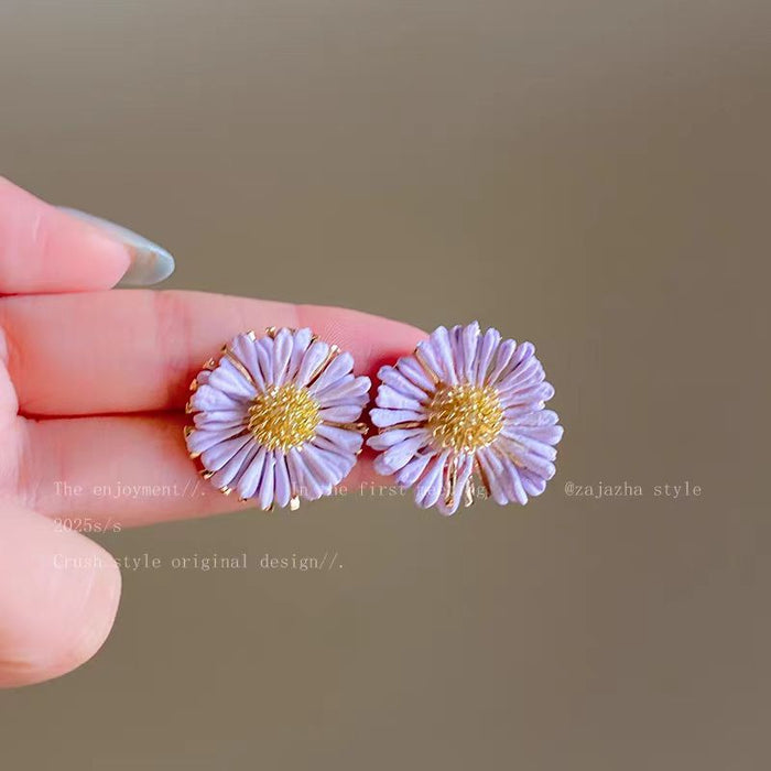 Wholesale Sun Flower Earrings - New Exaggerated Ear Accessories