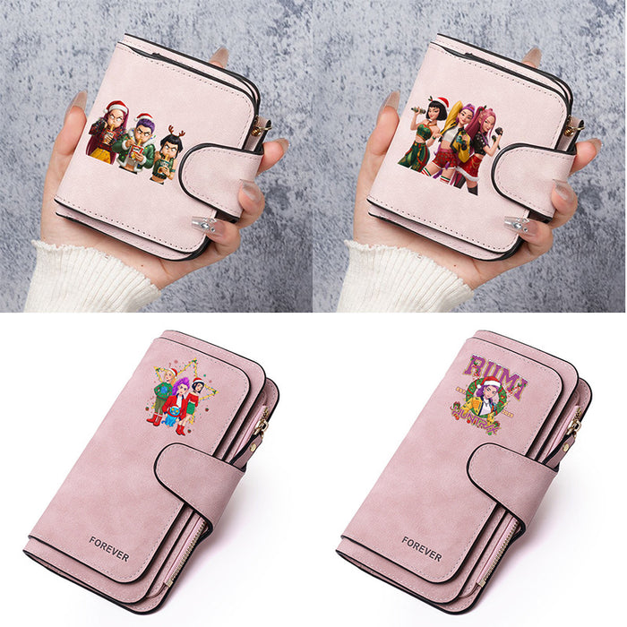 Wholesale PU Kpop Devil Hunter Wallet For Women Cute Multi Function Coin Card Holder Casual Everyday Use