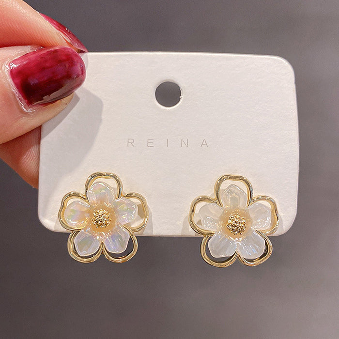 Wholesale Simple Flower Alloy Earrings JDC-ES-SM004