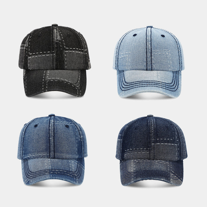 Wholesale Irregular patchwork retro denim baseball cap