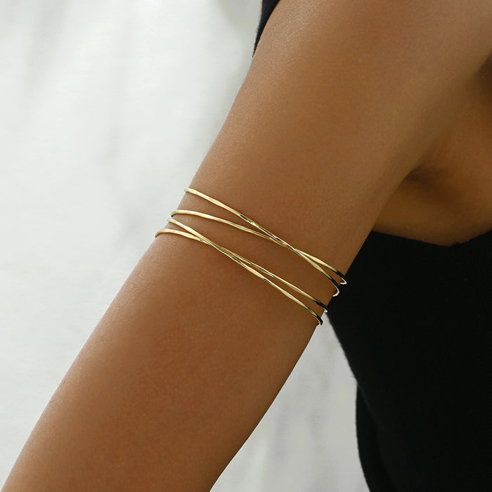 Wholesale Ins Simple Niche Women's Bracelet Multi-Layer Arm Ring Geometric Line Bracelet