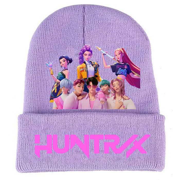 Wholesale Couple' s knitted hat autumn and winter fleece hat outdoor warmth wool hat