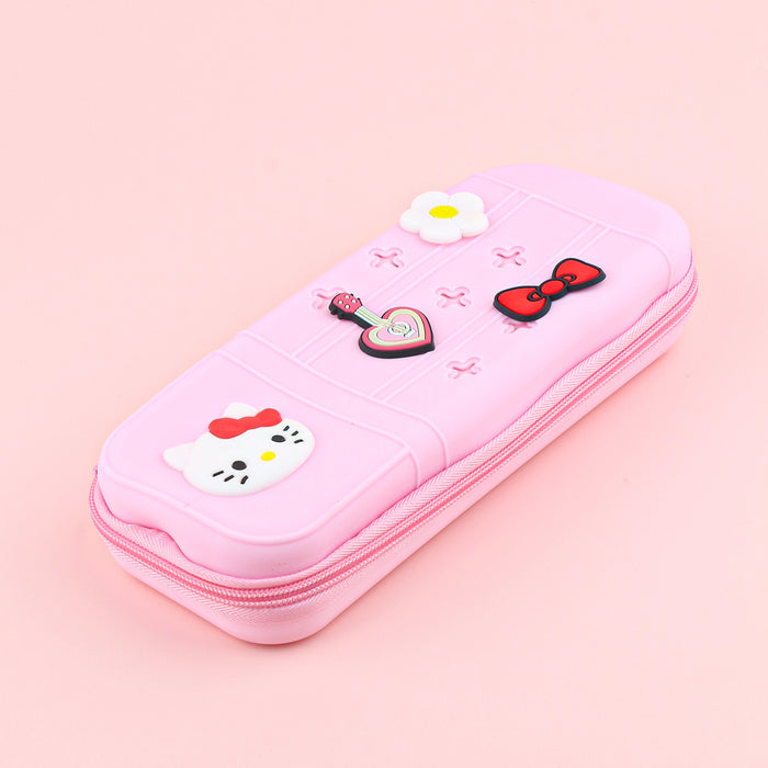 Wholesale Cute Cartoon Silicone Pencil Case DIY Creative Students Stationery Organizer Bag MOQ≥10