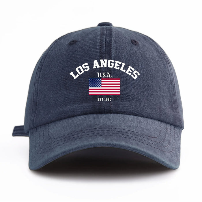 Wholesale Chic Los Angeles Baseball Cap USA Flag Print Adjustable Summer Sun Hat Gift