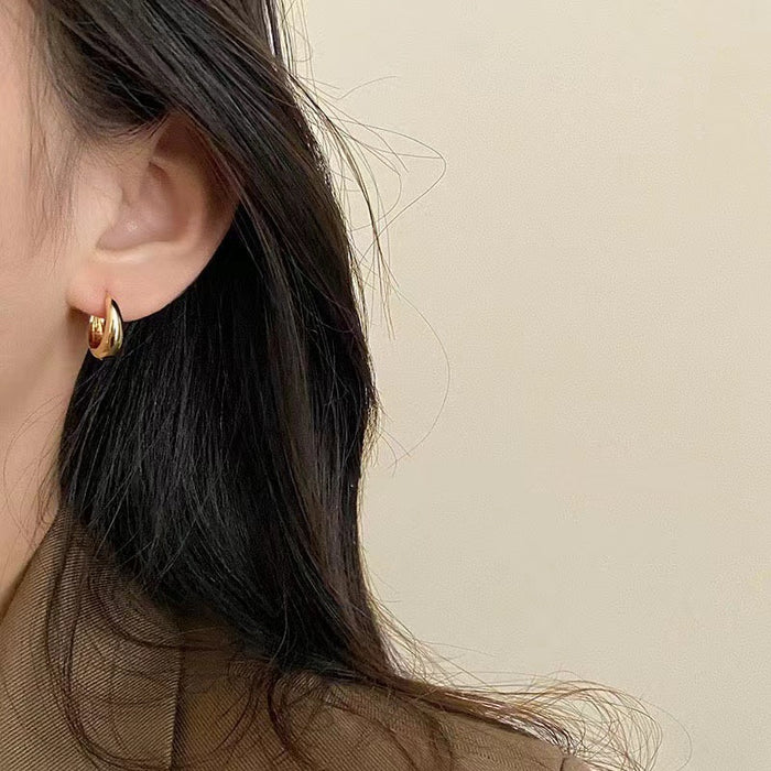 Wholesale Metal circle earrings, light luxury, niche design, ear ring for women
