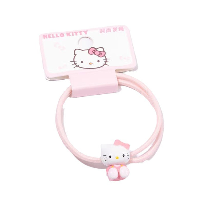 Wholesale Cartoon Cute Hair Rope Girl's Heart Pink All-match Rubber Tendon Girlfriend Bracelet Pony Tail Hair Rope Hair Accessories Hair Ring