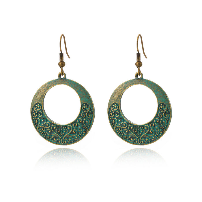 Wholesale Bohemian turquoise earrings with retro and nostalgic style earrings set