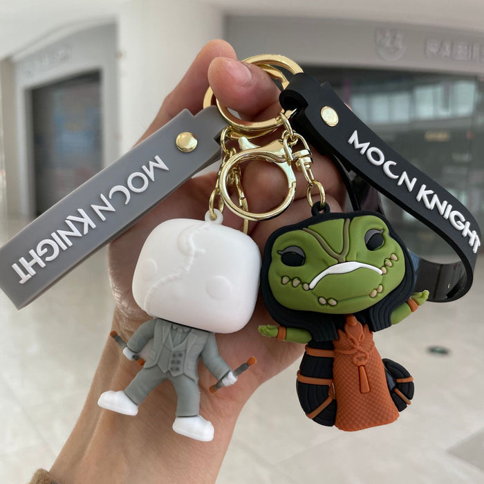 Wholesale Cross border drop glue figurine pendant, bag hanging decoration, car keychain, keychain wholesale