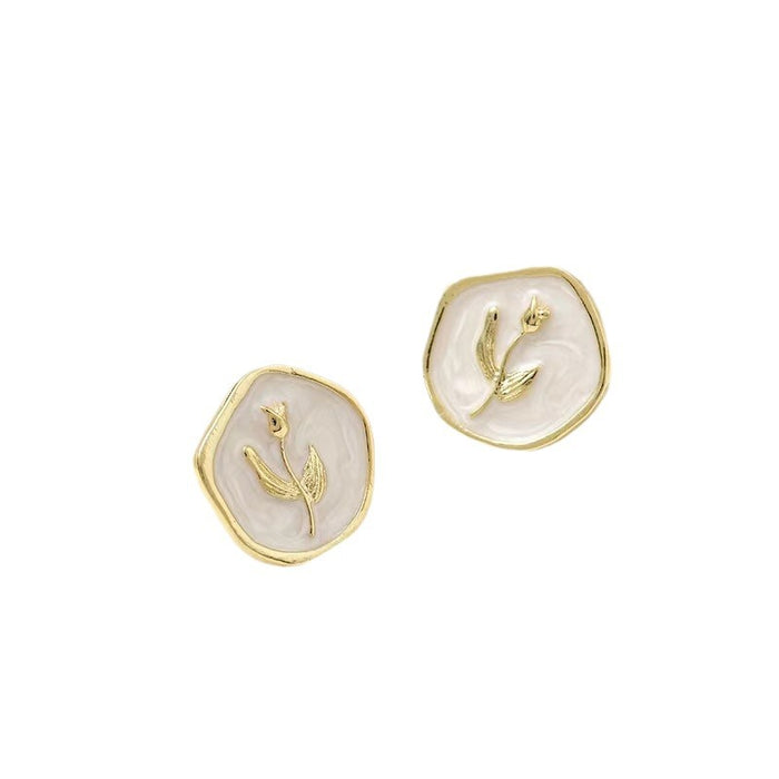 Wholesale Alloy Enamel Tulip Earrings JDC-ES-MYY005