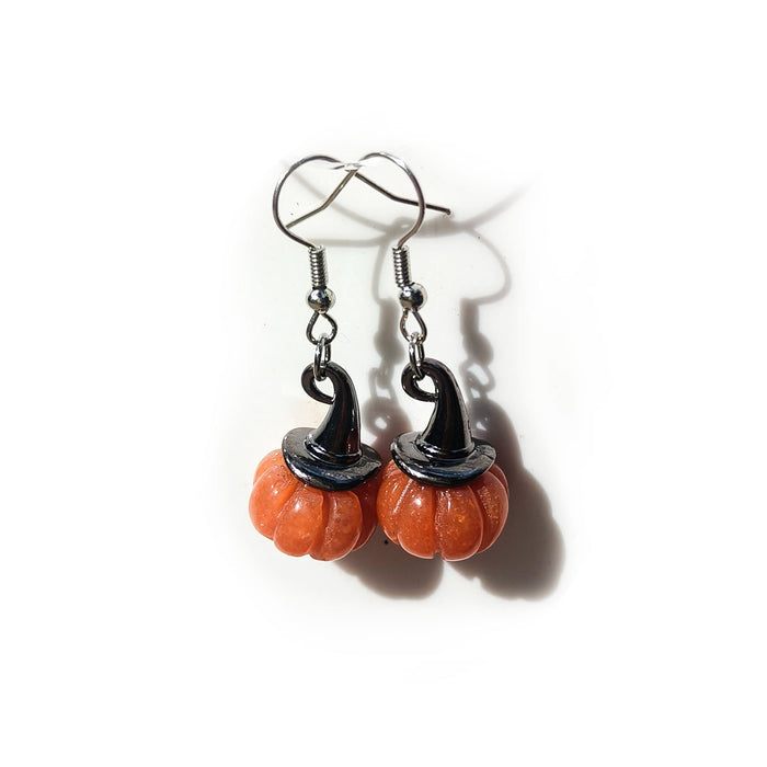 Wholesale Natural Stone Crystal Pumpkin Earrings  Witch Personalized  Jewelry