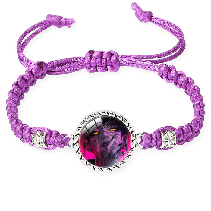 Wholesale KPOP cartoon pattern multi-color braided bracelet for couples and best friends