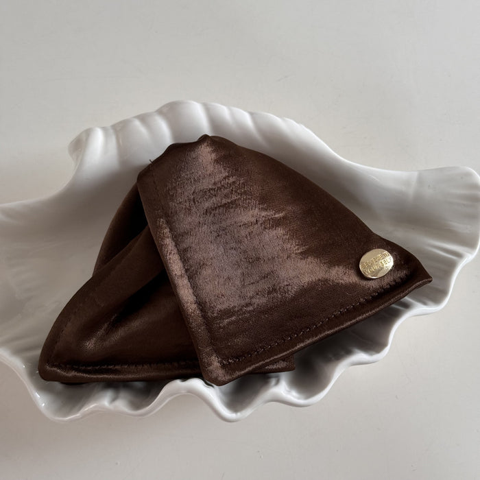 Wholesale Satin Shell Triangle Hair Clips Gold Label Shark Clip