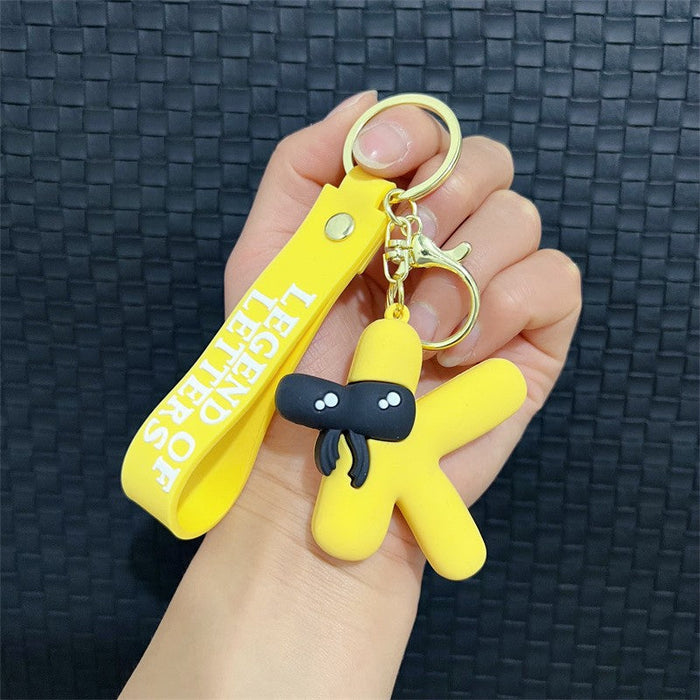 Wholesale PVC Alphabet Keychain JDC-KC-JBao002