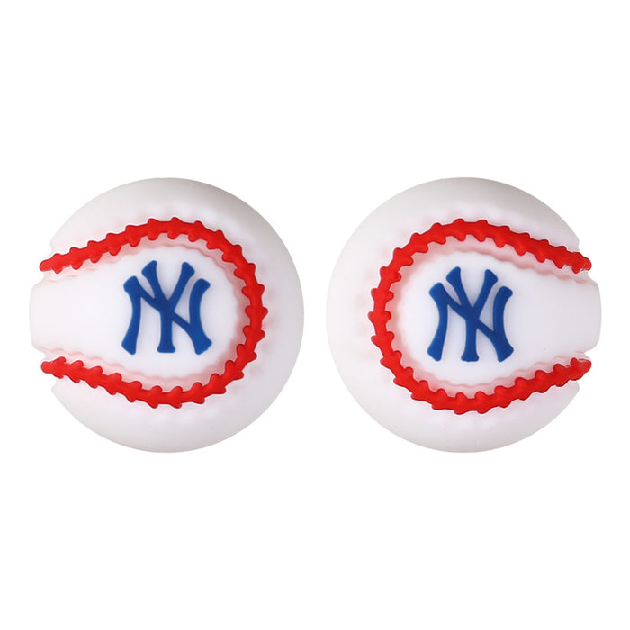 Wholesale 20pcs Baseball Team Silicone Beads DIY Bead Pen Children Boy Jewelry Football Silicone Bead Accessories