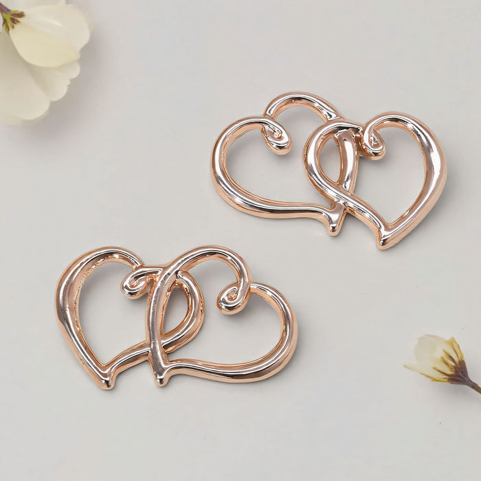 Wholesale Beach Vacation Style Double Heart Beaded Jewelry Set Alloy Necklace and Bracelet MOQ≥2