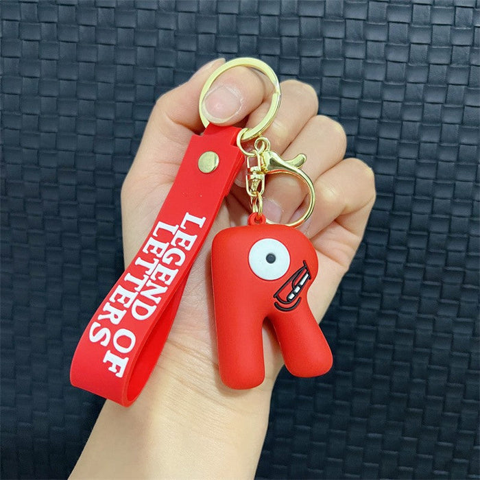Wholesale PVC Alphabet Keychain JDC-KC-JBao002