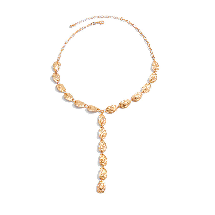 Wholesale Jewelry Irregular Baroque Y-shaped Clavicle Chain Pendant Necklace for Women