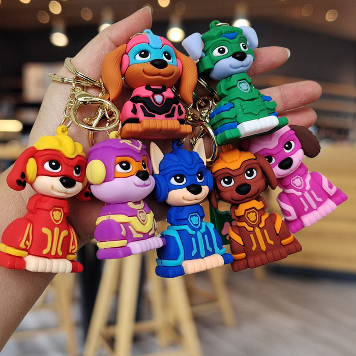 Wholesale Cartoon Dog Doll Silicone Keychain JDC-KC-ZhuoRan008