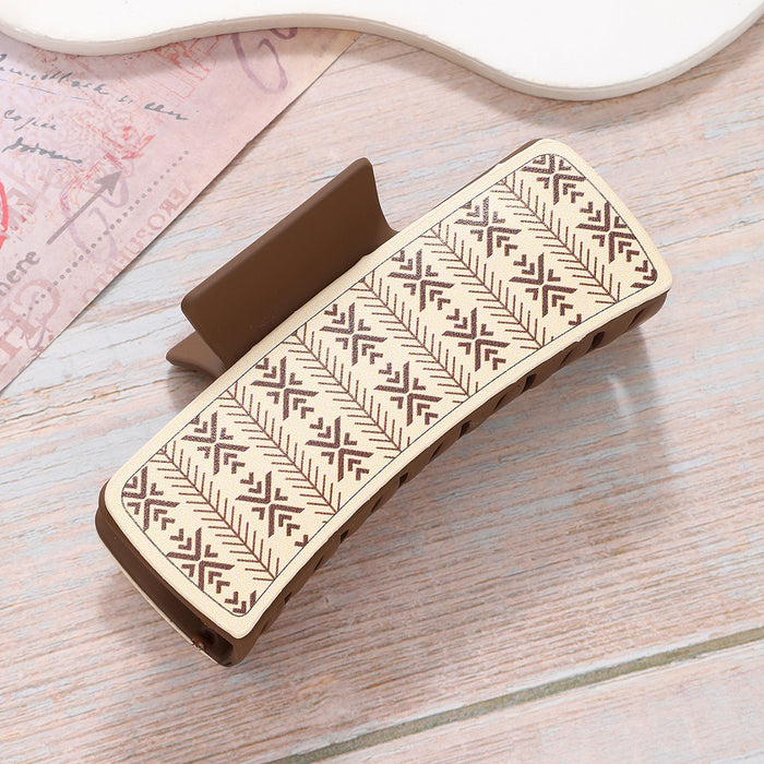 Wholesale Retro PU Shark Clip Grab Clip Hairpin Women' s Simple Back Head Hair Accessories