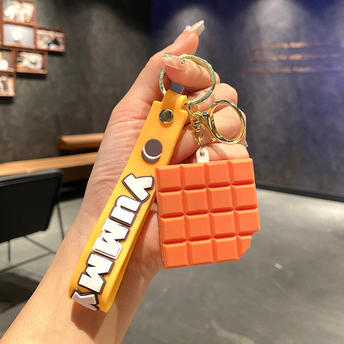 Wholesale Biscuit keychain school bag pendant cute creative couple bag pendant