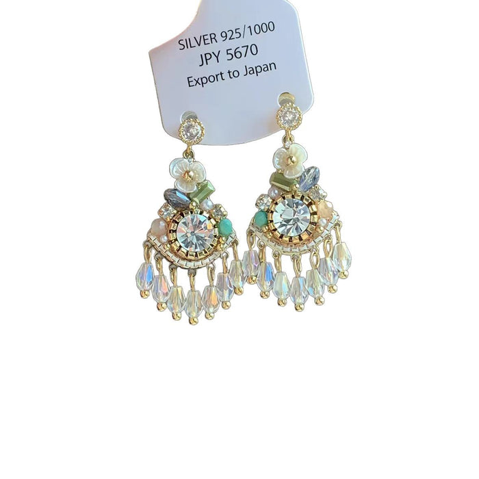 Wholesale Vintage imitation crystal earrings, high-end earrings, new earrings