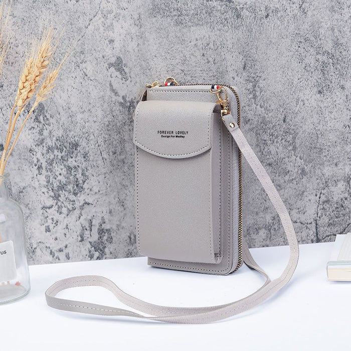 Wholesale Fresh Sweet Printed PU Crossbody Phone Bag Wallet for Women Gift Resale MOQ≥3