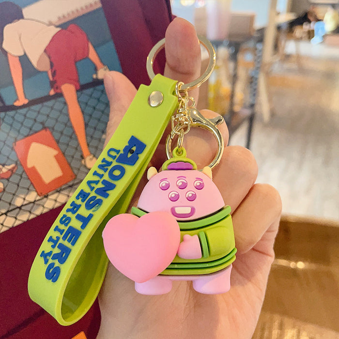 Wholesale Cute cartoon big-eyed character PVC keychains