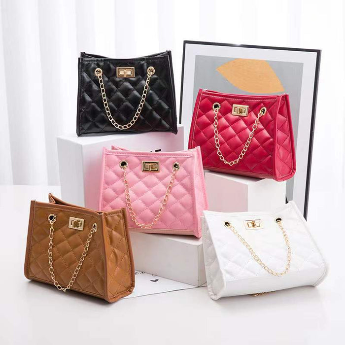 Wholesale Bag Diamond Grid Single Shoulder Small Square Bag Embroidered Chain Bag for Women JDC-SD-XJ002