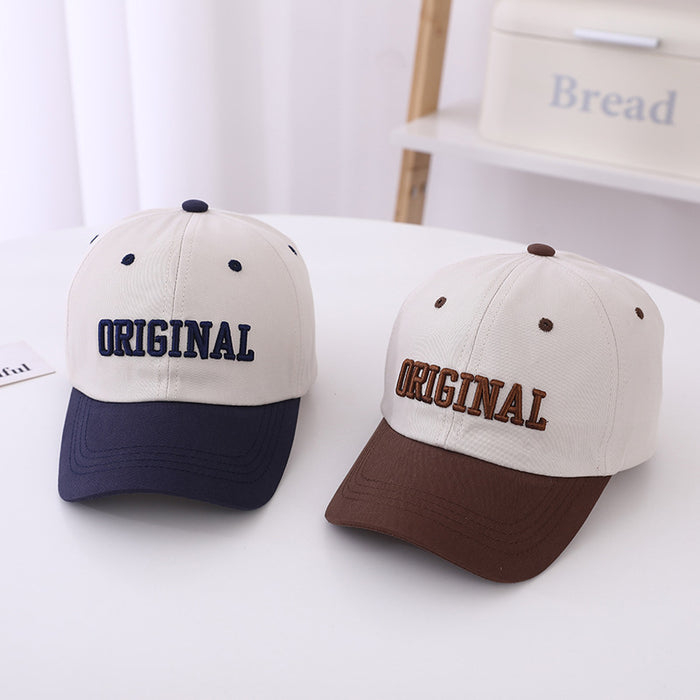 Wholesale Spring and summer letter visor student fashion color block baseball cap