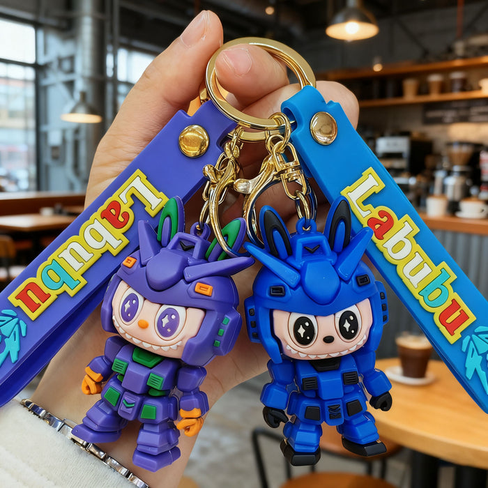 Wholesale Cute buck-toothed cartoon mecha keychains