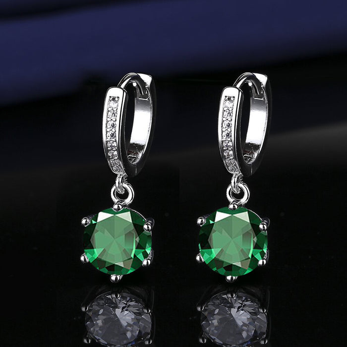 Wholesale Platinum Gold Tassel Earrings Six-Prong Imitation Moissanite Two Carat for Women Everyday Fashion Accessory