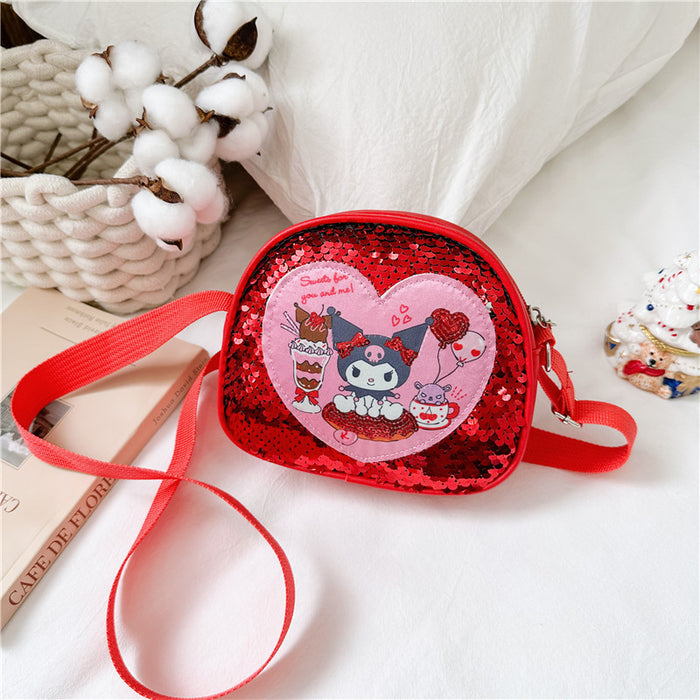 Wholesale Children's small shoulder bag cartoon sequin single shoulder crossbody bag