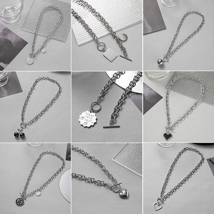 Wholesale New personalized cherry pendant collarbone chain punk necklace