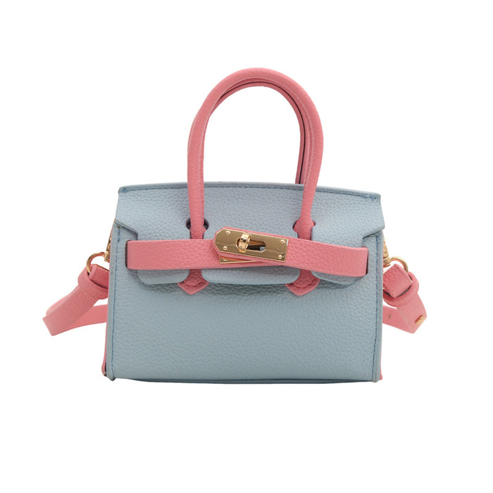 Wholesale Spring and summer children's bag, fashionable mini western-style contrasting color crossbody bag
