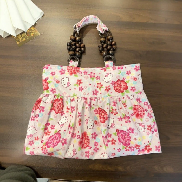 Wholesale Large Capacity Cloth Bag Vintage Tote Floral Canvas Bag Shoulder Bag