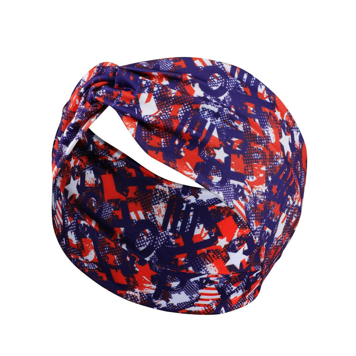 Wholesale Elastic Milk Silk Wide-brimmed American Independence Day Headband JDC-HD-FanEn001