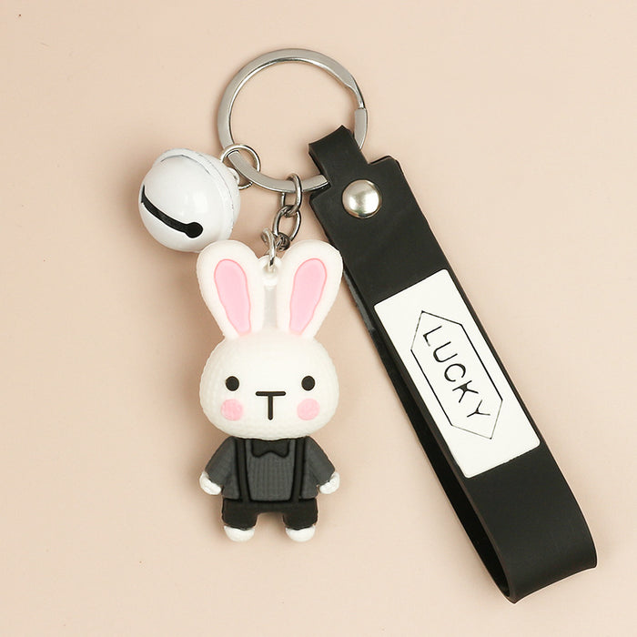 Wholesale Creative Soft Plastic Cartoon Doll Strap Rabbit Keychain JDC-KC-Aohong008