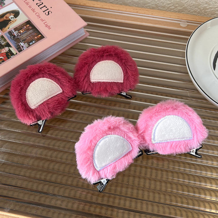 Wholesale Cartoon  Ear Hairpin Women's  Plush Face Wash Hairband Apply Mask Bundle Hairband Hairpin