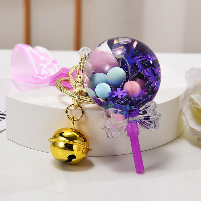 Wholesale Liquid Glitter Bottle &  Lollipop Acrylic Oil-Filled Keychain