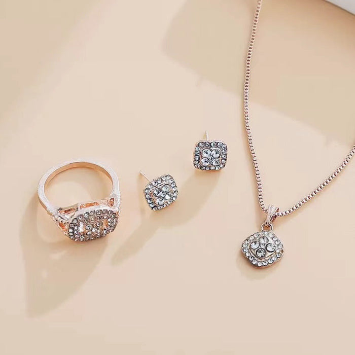 Wholesale 3pcs/ set Full-Diamond Jewelry Set