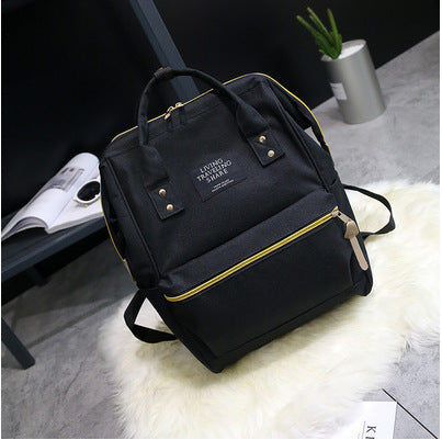 Wholesale Japanese Large Steel Wire Clamp Women's Bag Dual-use Student Canvas Travel Backpack Junior High School Backpack JDC-BP-SS004