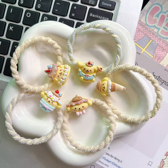 Wholesale Pudding Hair Band Cartoon Student High Elastic Rubber Band Headband