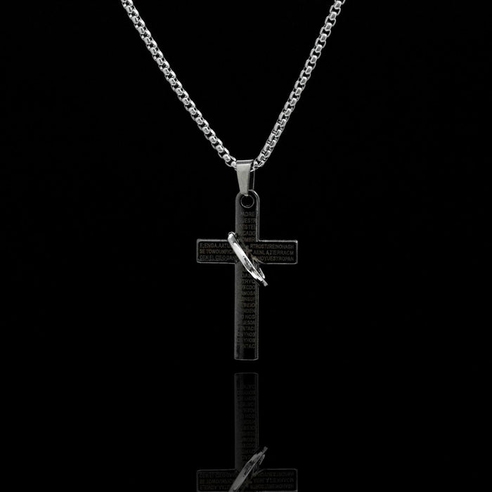 Wholesale Fashionable cross titanium steel necklace, light luxury niche accessory, simple alloy pendant