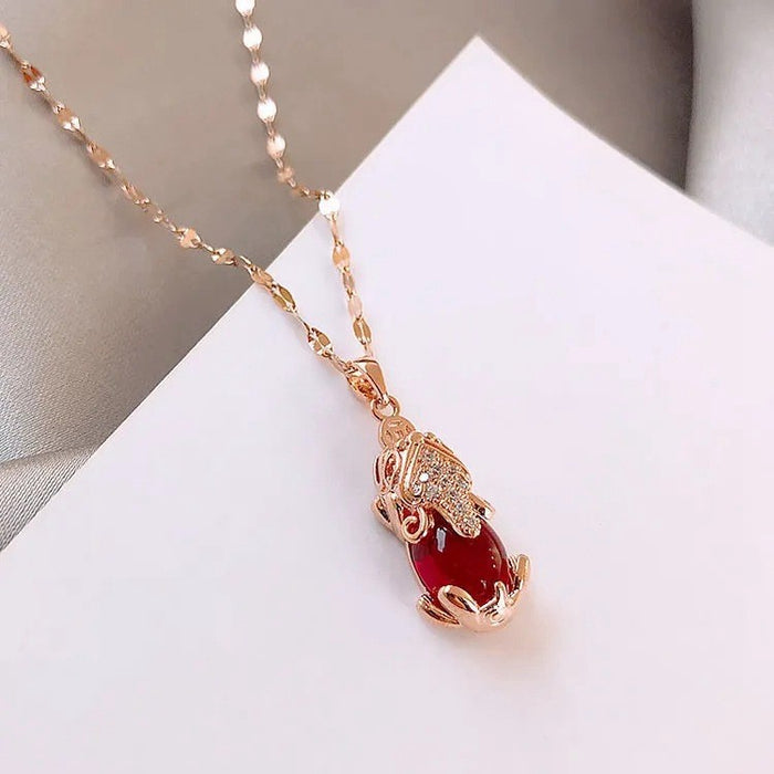 Wholesale  ruby fox necklace  jewelry all-match non-fading women's