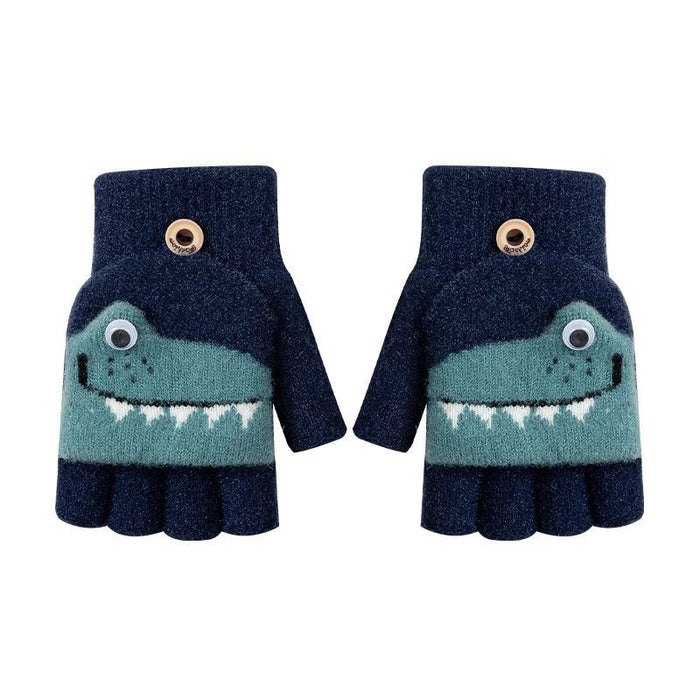 Wholesale Children' s open finger winter warm gloves