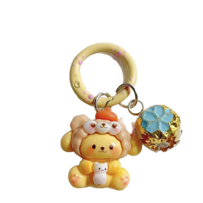Wholesale Cute cartoon keychain with a bell