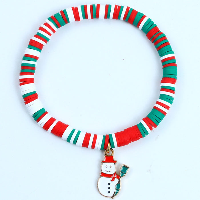 Wholesale Christmas Soft y Bracelet Beaded suit Santa Bell Gift Bracelet