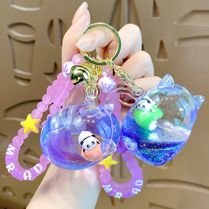 Wholesale Oil in keychain, drift bottle, cute pendant bag
