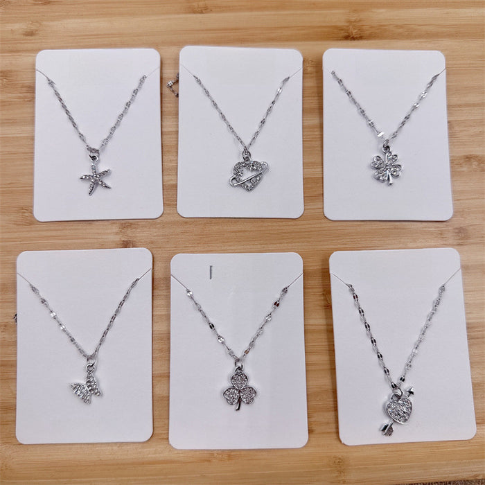 Wholesale Diamond pendant collarbone chain necklace