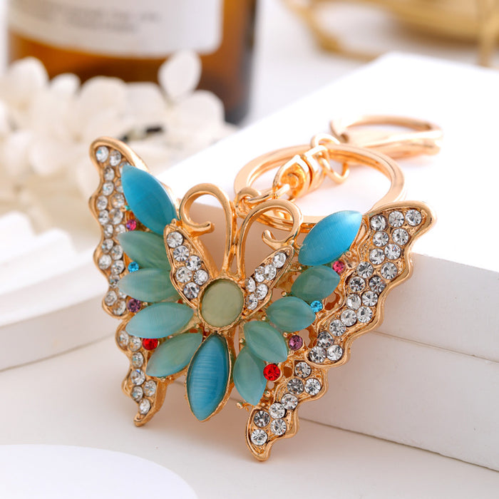 Wholesale Butterfly Full Diamond Alloy Keychain JDC-KC-HongT002